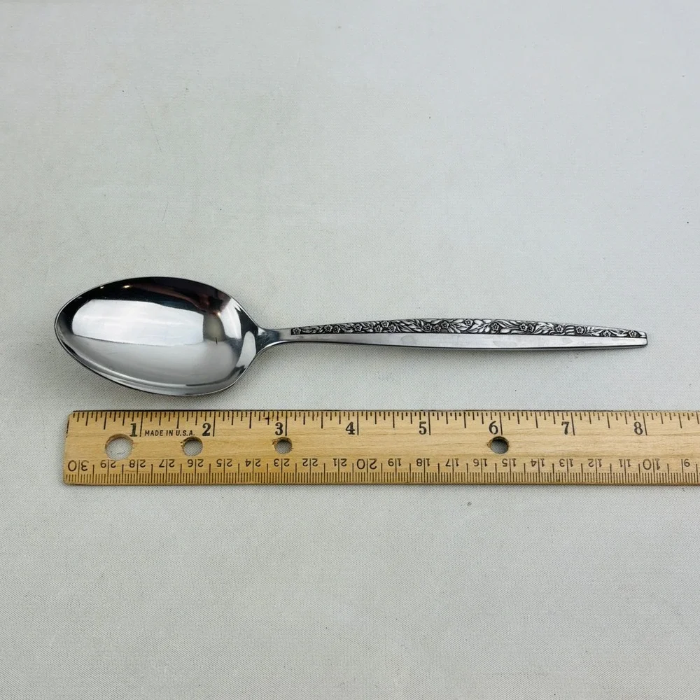 Bouquet by Coventry Serving Spoon JH Stainless Japan Floral Flatware